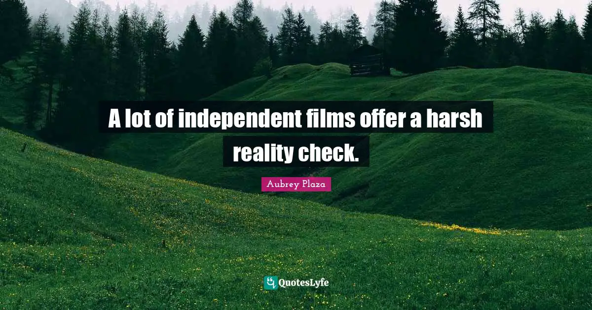 A lot of independent films offer a harsh reality check.