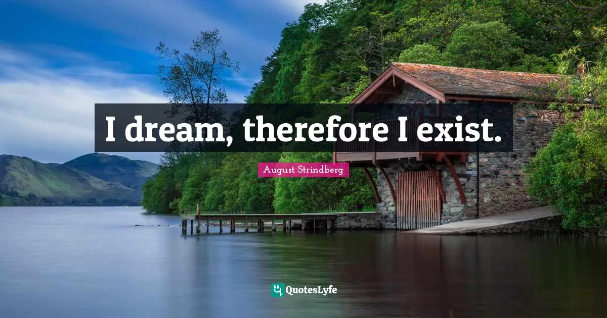 I dream, therefore I exist.