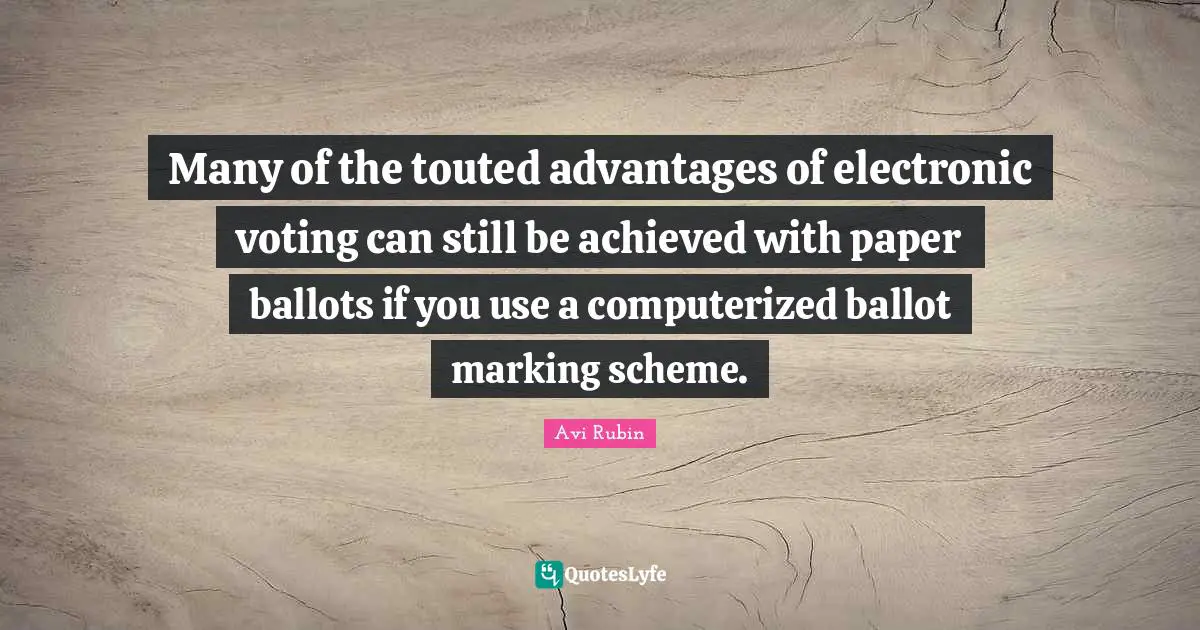 Many of the touted advantages of electronic voting can still be achieved with paper ballots if you use a computerized ballot marking scheme.