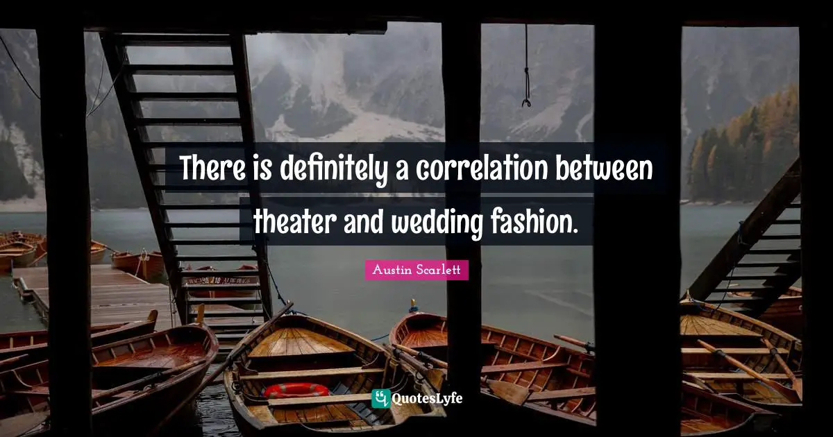 There is definitely a correlation between theater and wedding fashion.