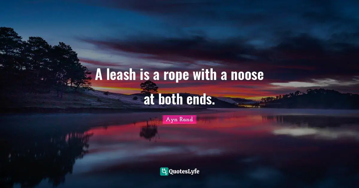 Leashes Quotes: "A leash is a rope with a noose at both ends."