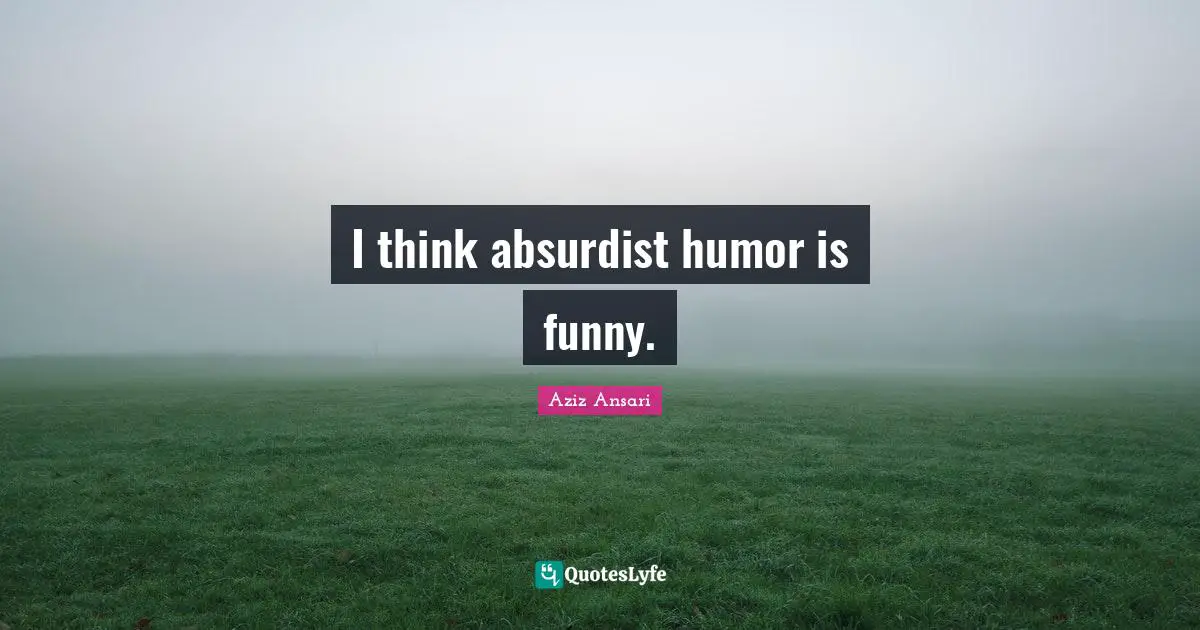 I think absurdist humor is funny.