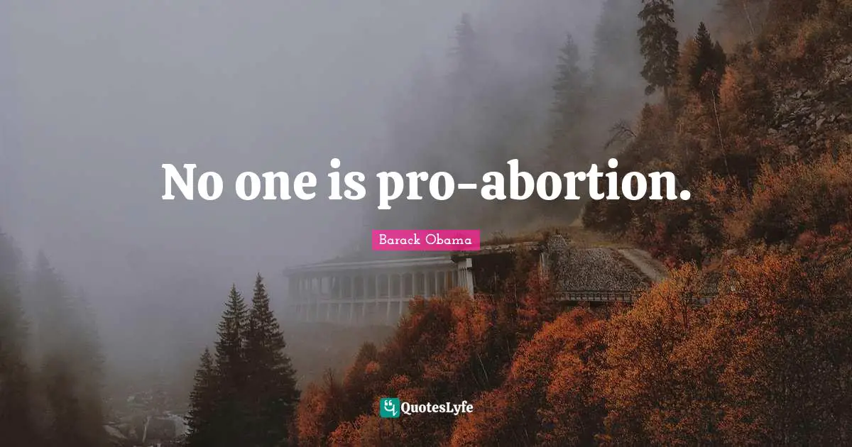 No one is pro-abortion.