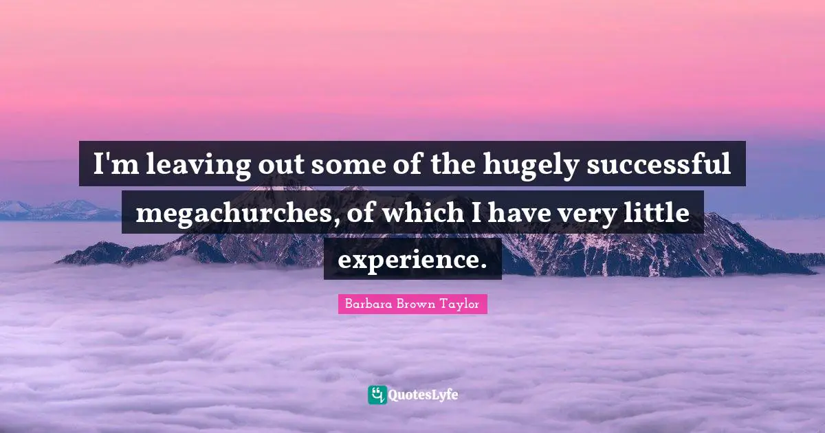 I'm leaving out some of the hugely successful megachurches, of which I have very little experience.