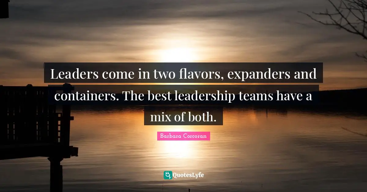Leaders come in two flavors, expanders and containers. The best leadership teams have a mix of both.