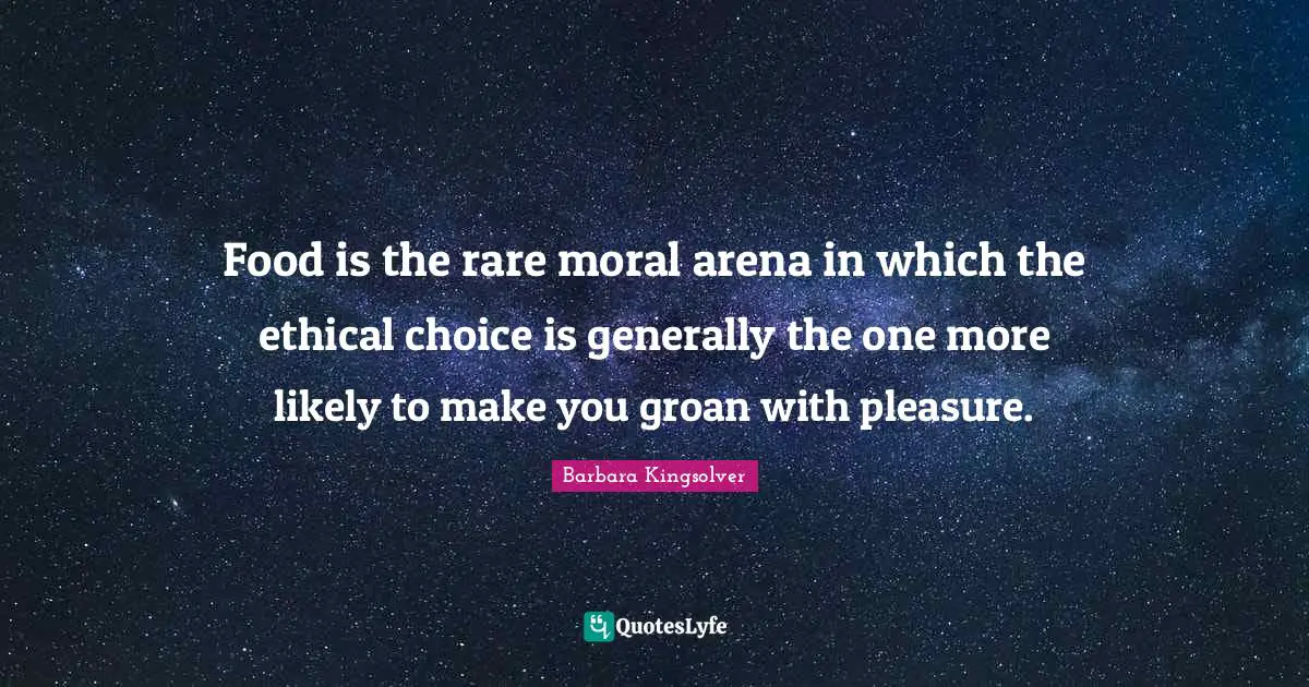 Food is the rare moral arena in which the ethical choice is generally the one more likely to make you groan with pleasure.
