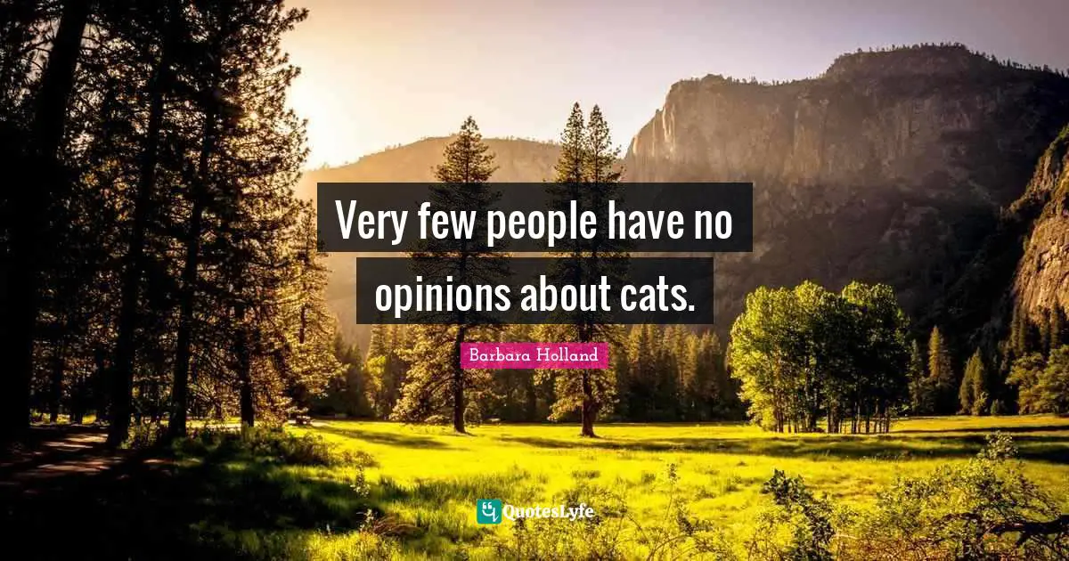Very few people have no opinions about cats.