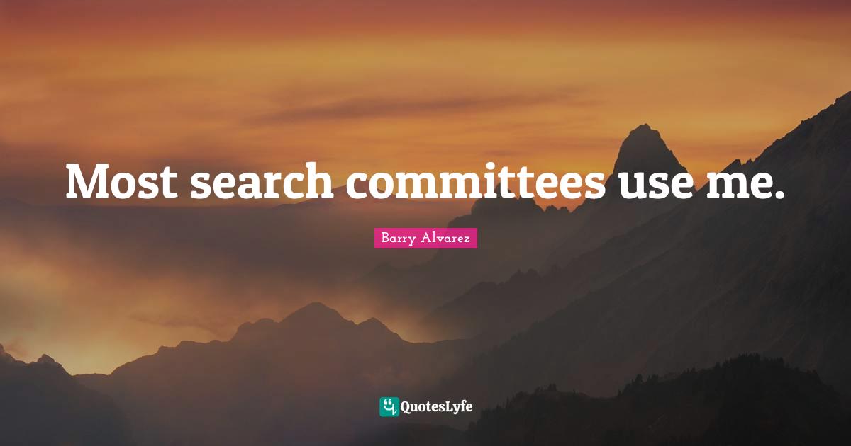 Most search committees use me.