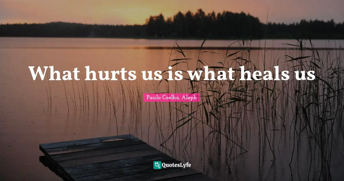 Paulo Coelho, Aleph Quotes: What hurts us is what heals us