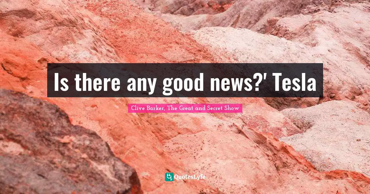 Is there any good news?' Tesla
