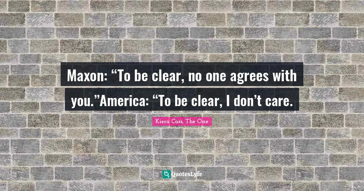 Maxon: “To be clear, no one agrees with you.”America: “To be clear, I don’t care.