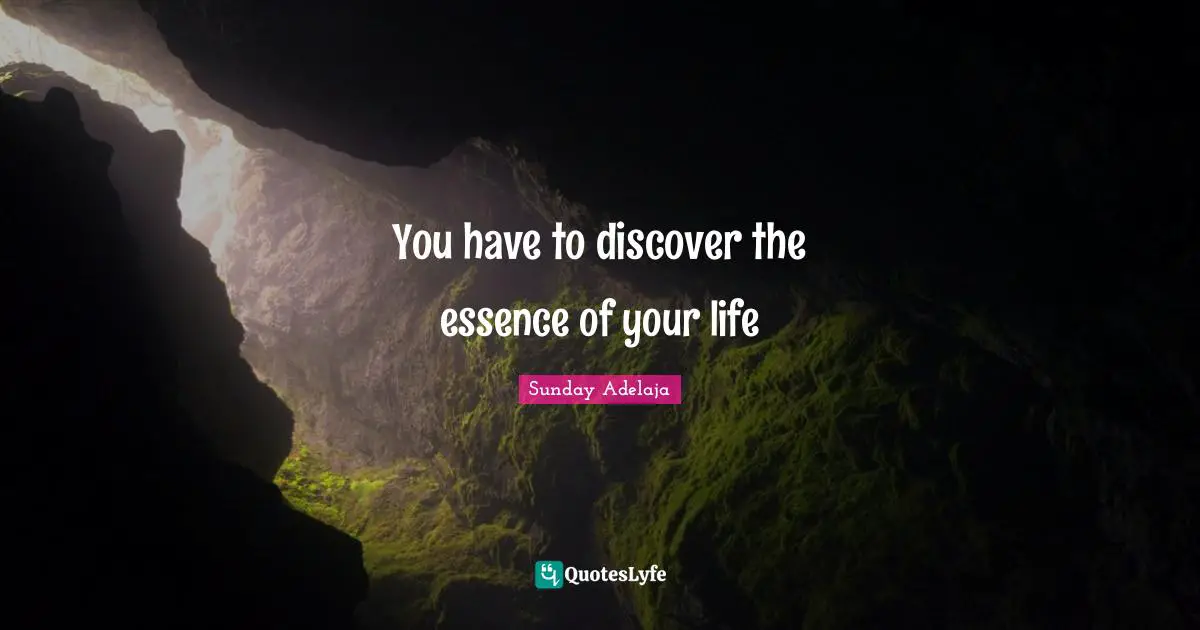 Sunday Adelaja Quotes: You have to discover the essence of your life