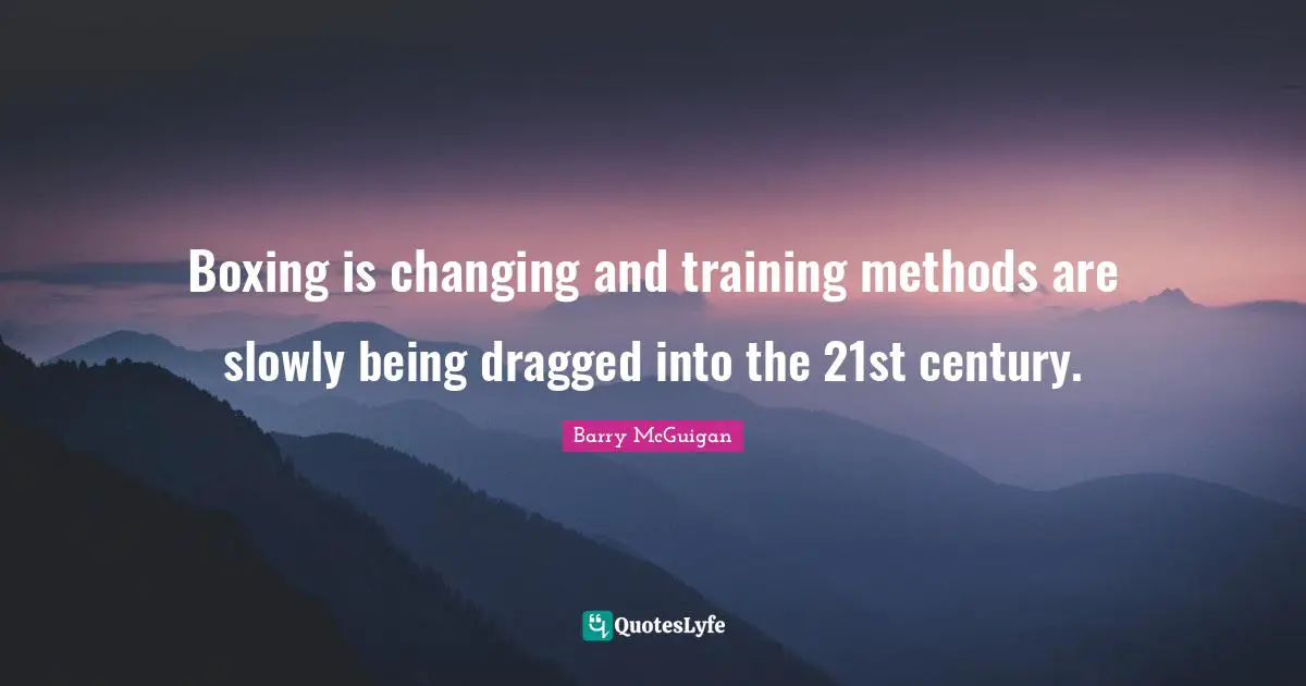 Boxing is changing and training methods are slowly being dragged into the 21st century.