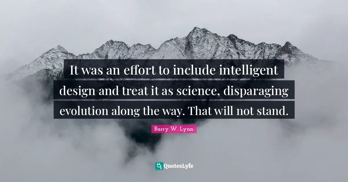 It was an effort to include intelligent design and treat it as science, disparaging evolution along the way. That will not stand.