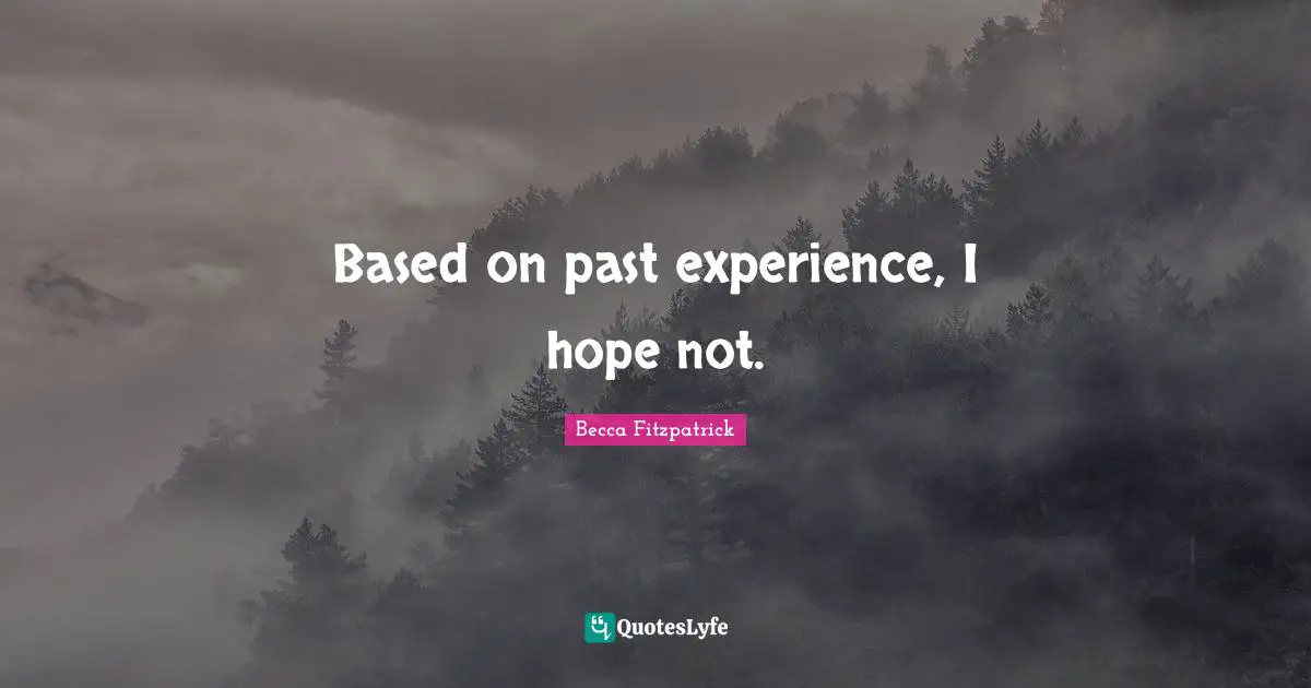 Based on past experience, I hope not.