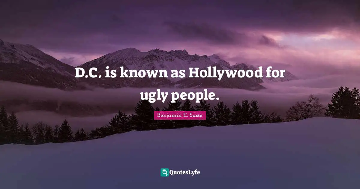 D.C. is known as Hollywood for ugly people.
