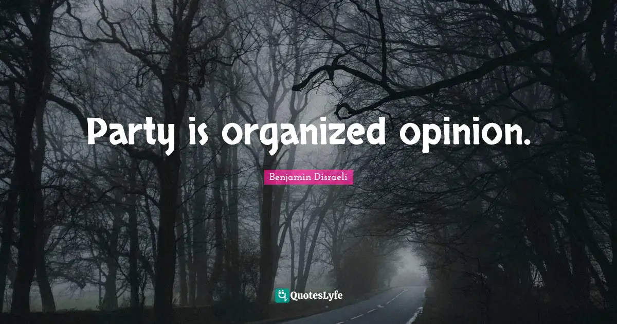 Party is organized opinion.