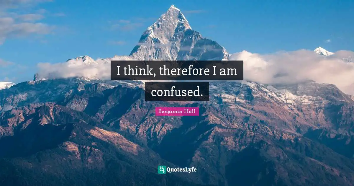 I think, therefore I am confused.