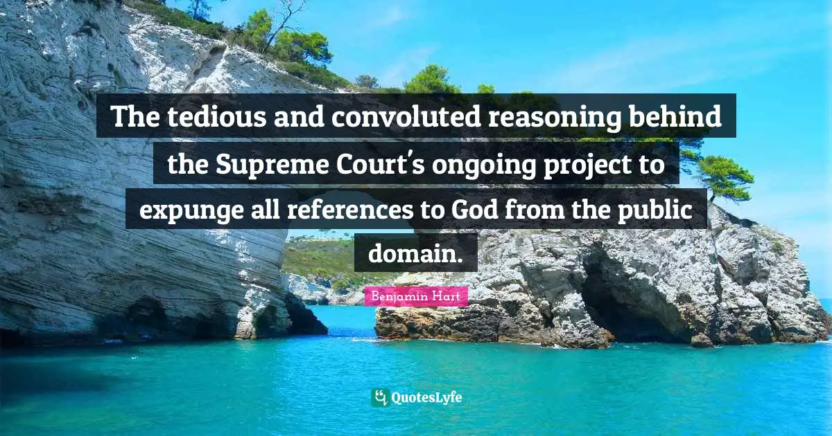 The tedious and convoluted reasoning behind the Supreme Court's ongoing project to expunge all references to God from the public domain.