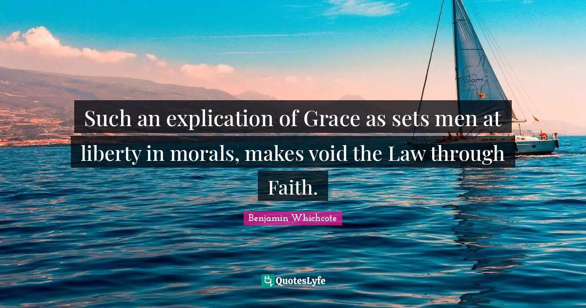 Such an explication of Grace as sets men at liberty in morals, makes void the Law through Faith.