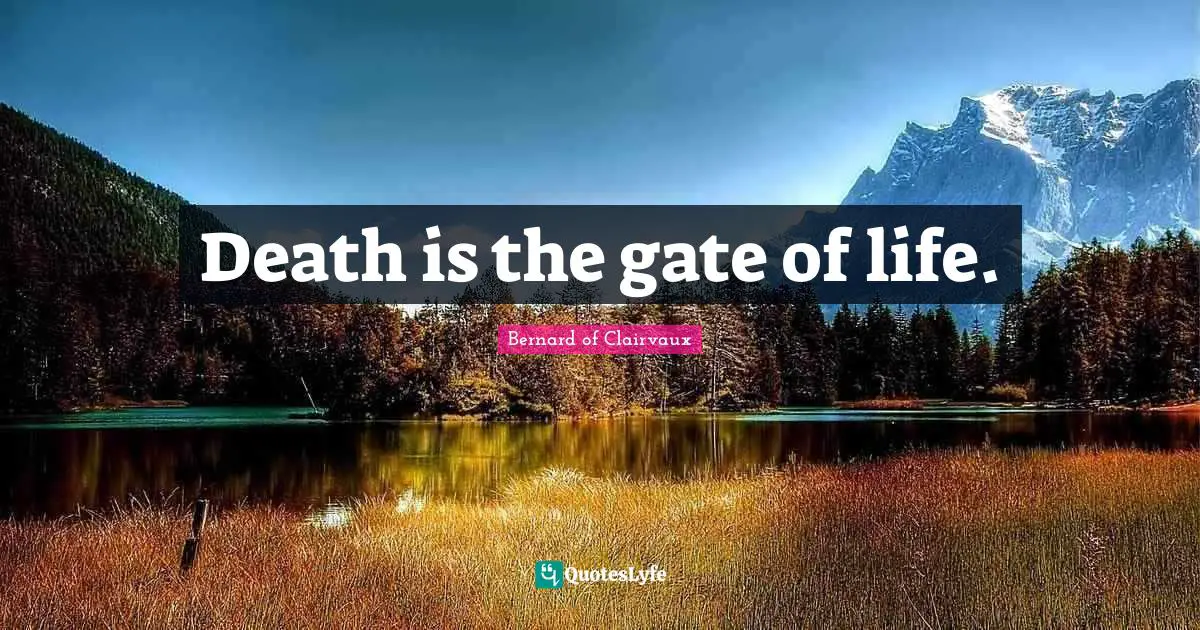 Death is the gate of life.