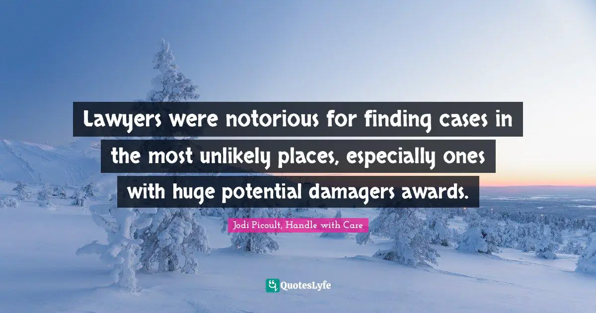 Lawyers were notorious for finding cases in the most unlikely places, especially ones with huge potential damagers awards.