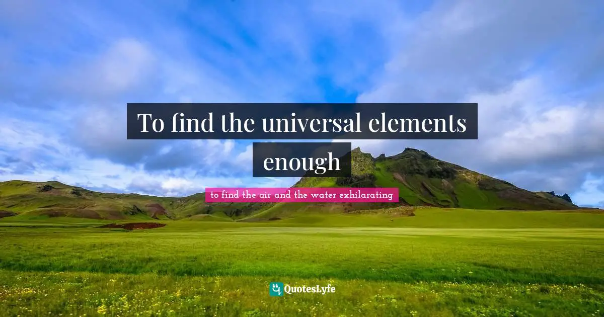 To find the universal elements enough