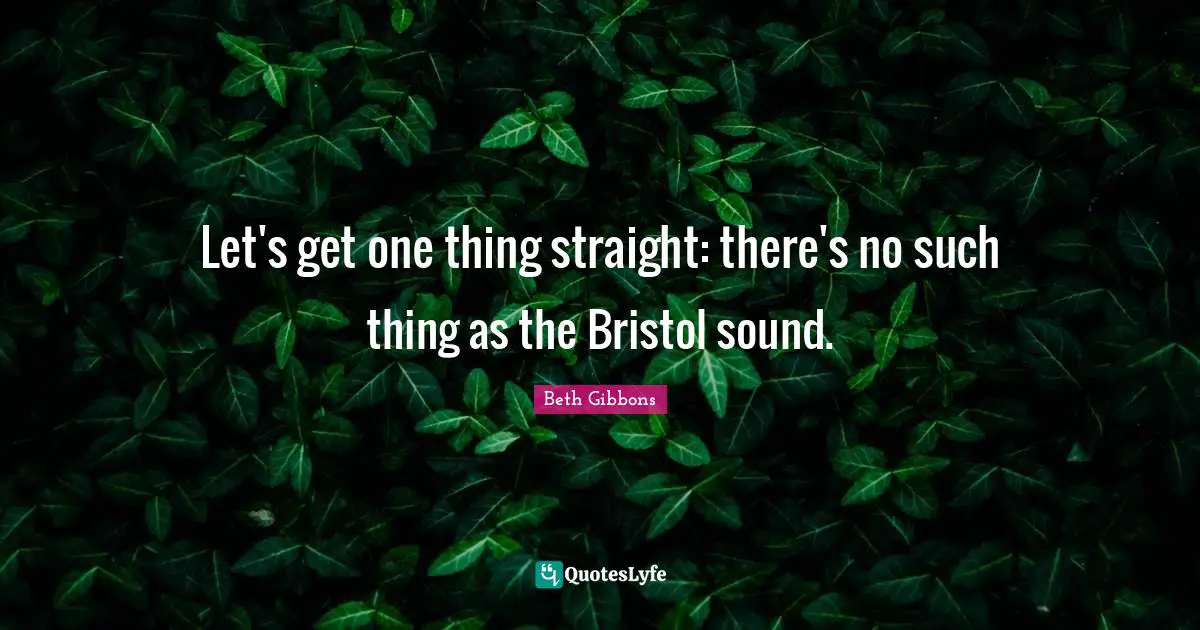 Let's get one thing straight: there's no such thing as the Bristol sound.