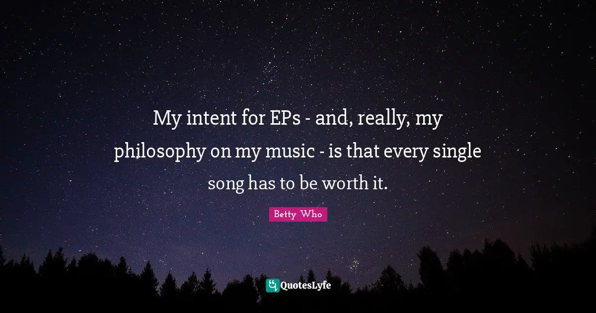 My intent for EPs - and, really, my philosophy on my music - is that every single song has to be worth it.