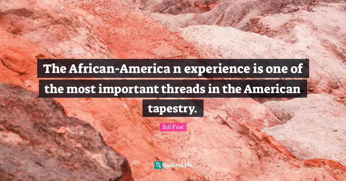 The African-America n experience is one of the most important threads in the American tapestry.