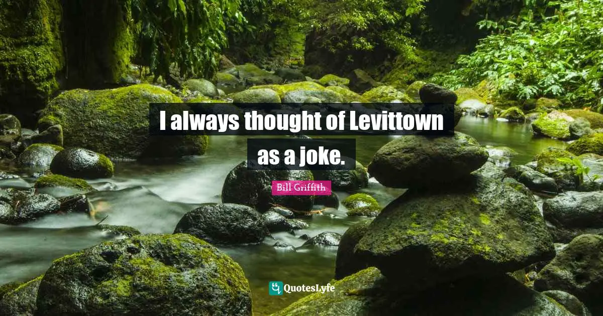 I always thought of Levittown as a joke.