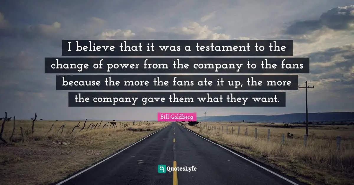 I believe that it was a testament to the change of power from the company to the fans because the more the fans ate it up, the more the company gave them what they want.