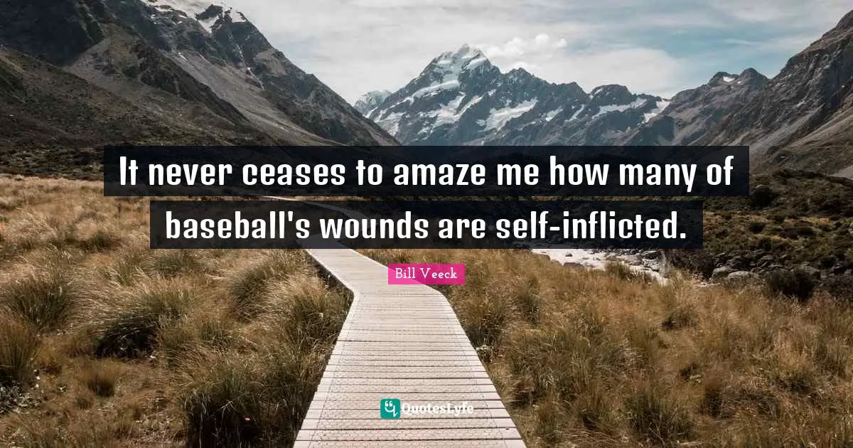 It never ceases to amaze me how many of baseball's wounds are self-inflicted.
