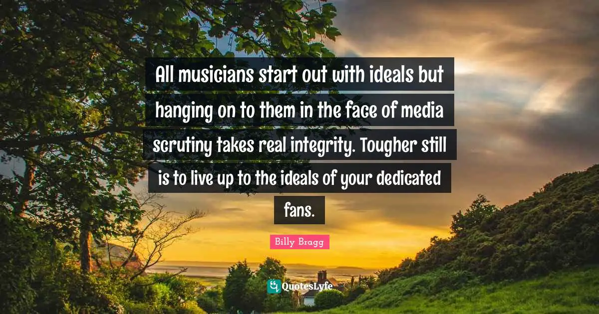 All musicians start out with ideals but hanging on to them in the face of media scrutiny takes real integrity. Tougher still is to live up to the ideals of your dedicated fans.