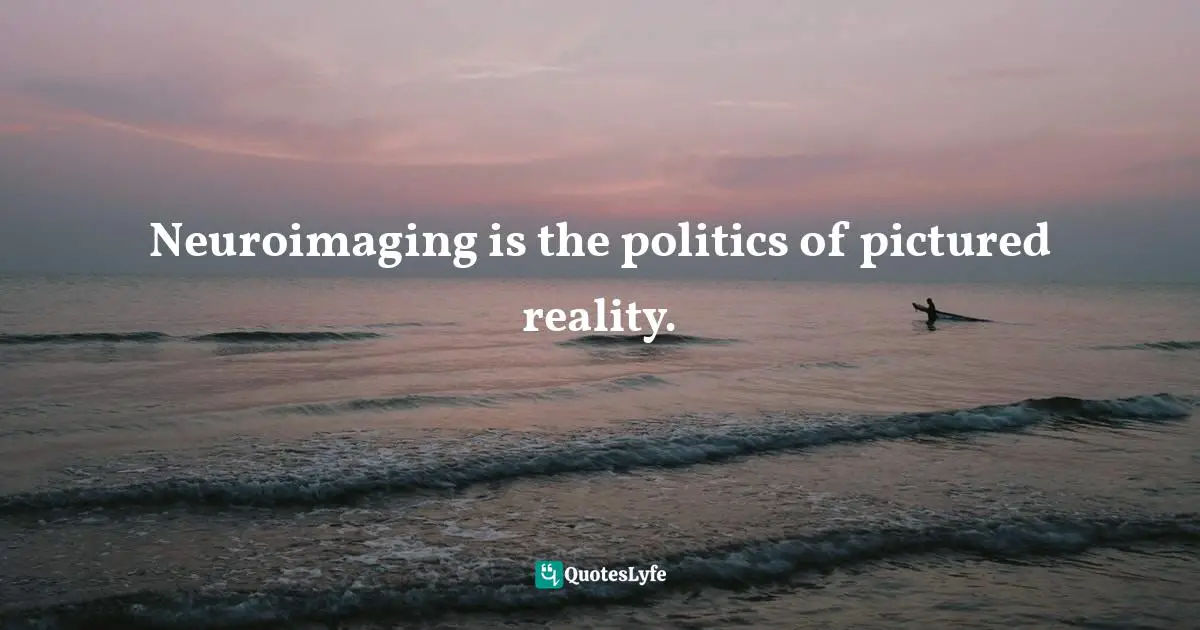 Neuroimaging is the politics of pictured reality.