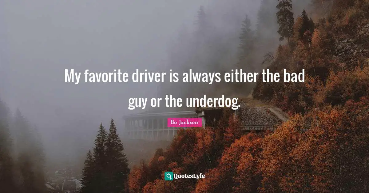 My favorite driver is always either the bad guy or the underdog.