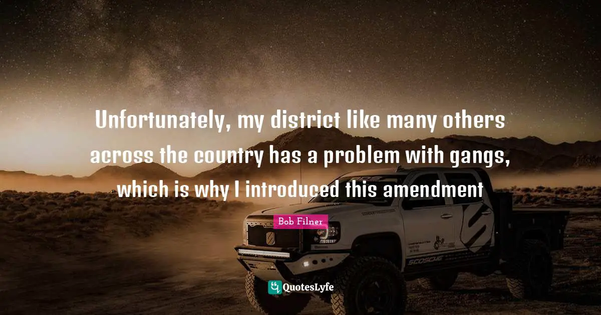 Unfortunately, my district like many others across the country has a problem with gangs, which is why I introduced this amendment