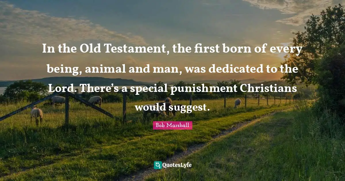 In the Old Testament, the first born of every being, animal and man, was dedicated to the Lord. There’s a special punishment Christians would suggest.