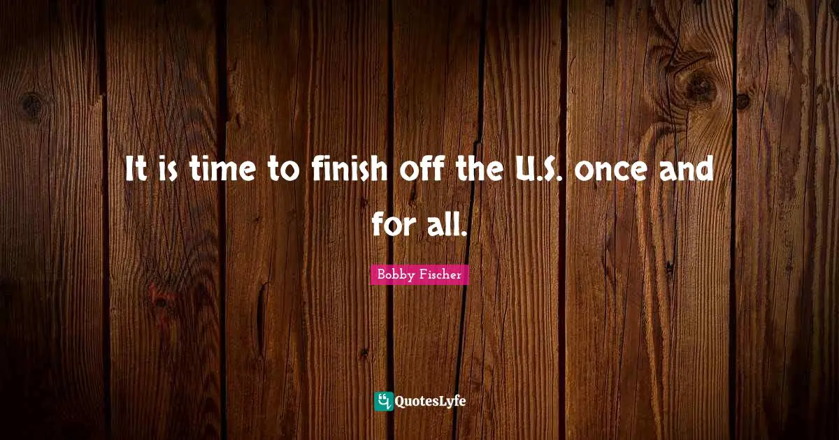 It is time to finish off the U.S. once and for all.