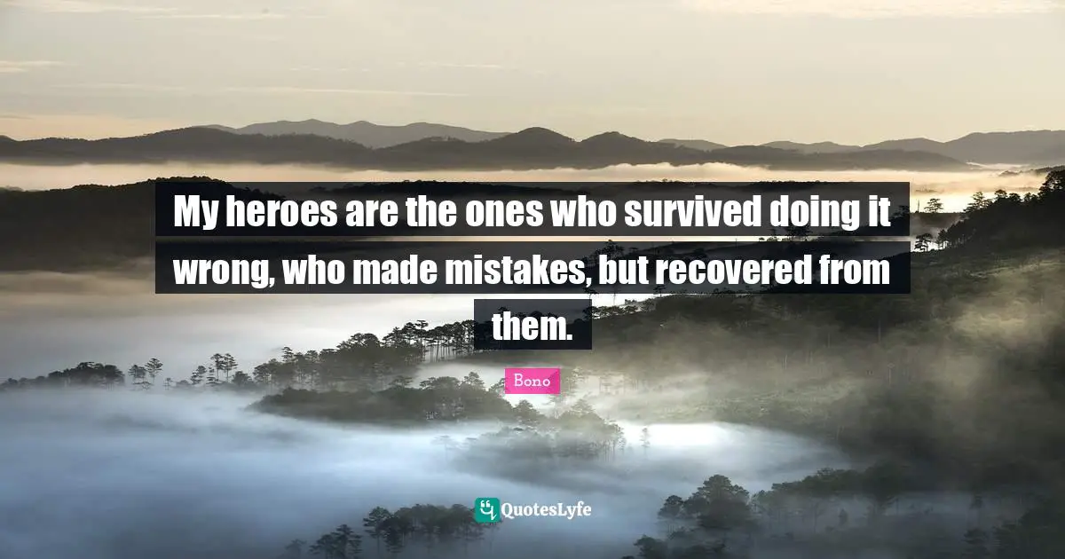 My heroes are the ones who survived doing it wrong, who made mistakes, but recovered from them.