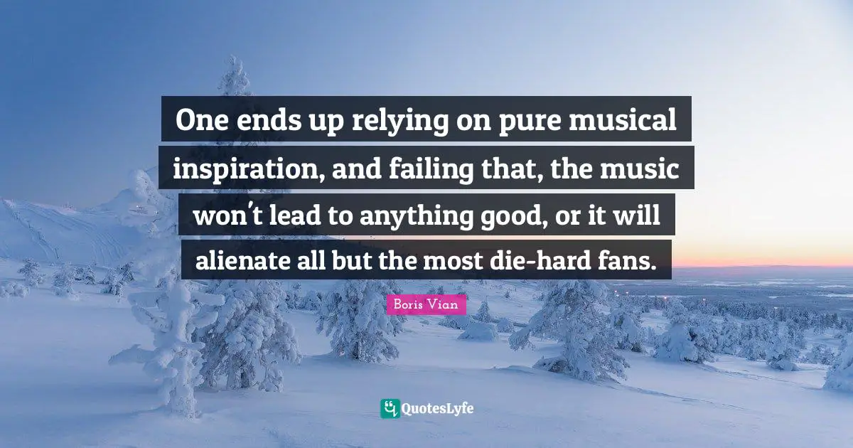 One ends up relying on pure musical inspiration, and failing that, the music won't lead to anything good, or it will alienate all but the most die-hard fans.