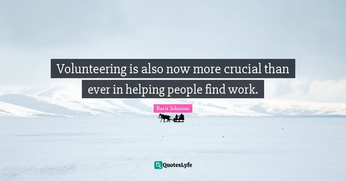 Volunteering is also now more crucial than ever in helping people find work.