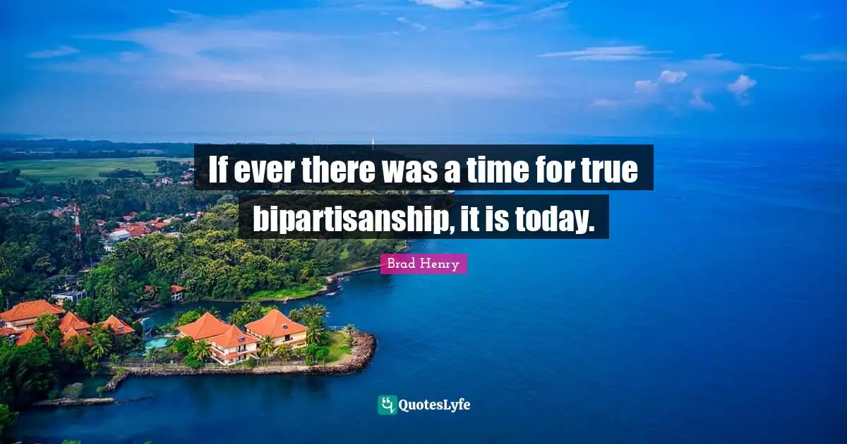 If ever there was a time for true bipartisanship, it is today.