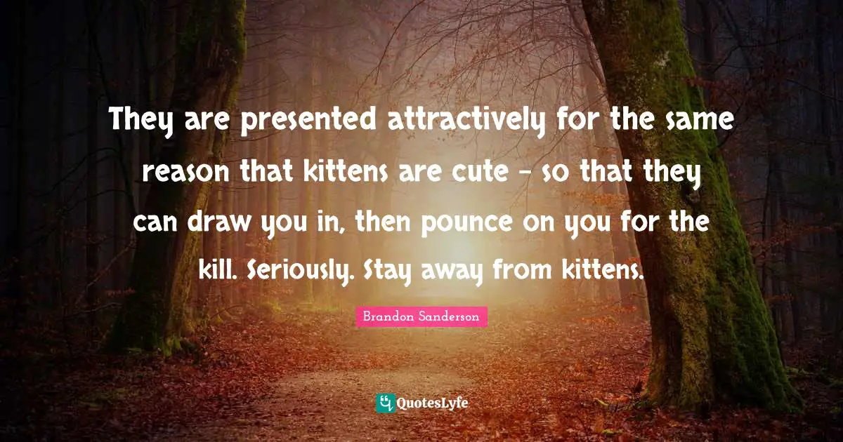 They are presented attractively for the same reason that kittens are cute - so that they can draw you in, then pounce on you for the kill. Seriously. Stay away from kittens.