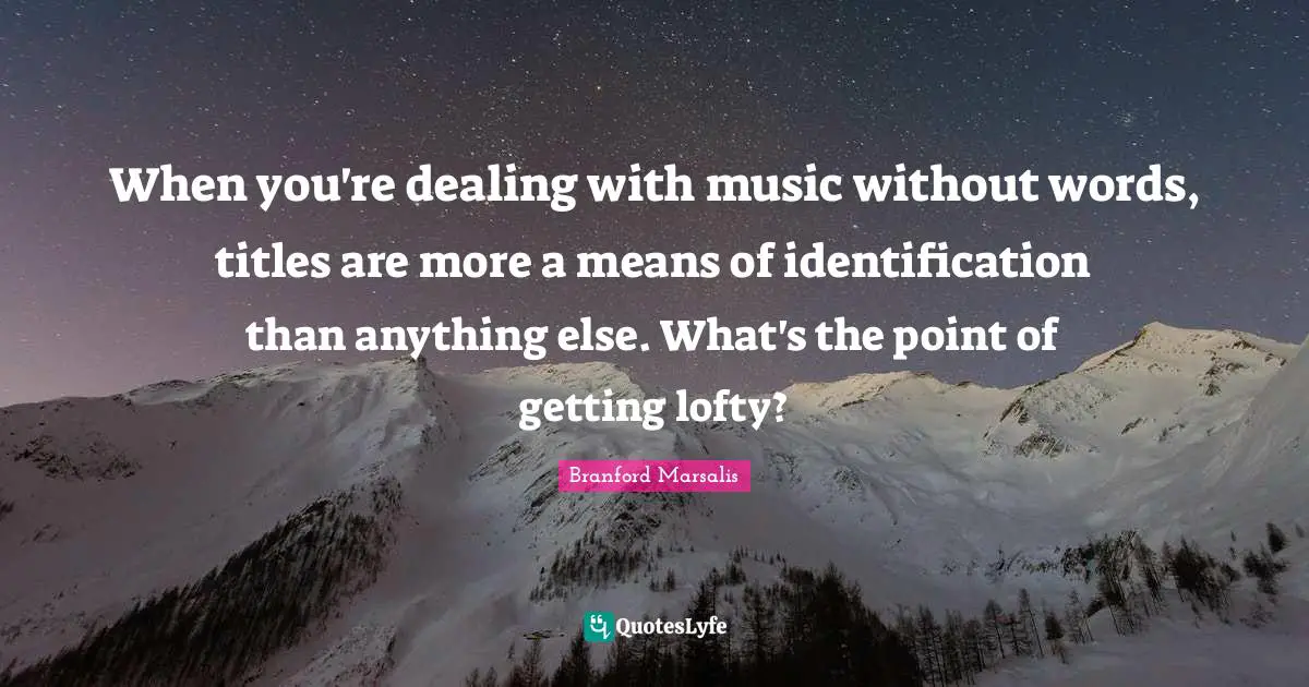 When you're dealing with music without words, titles are more a means of identification than anything else. What's the point of getting lofty?