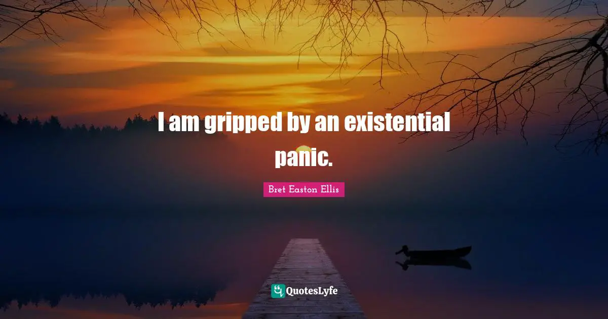 I am gripped by an existential panic.