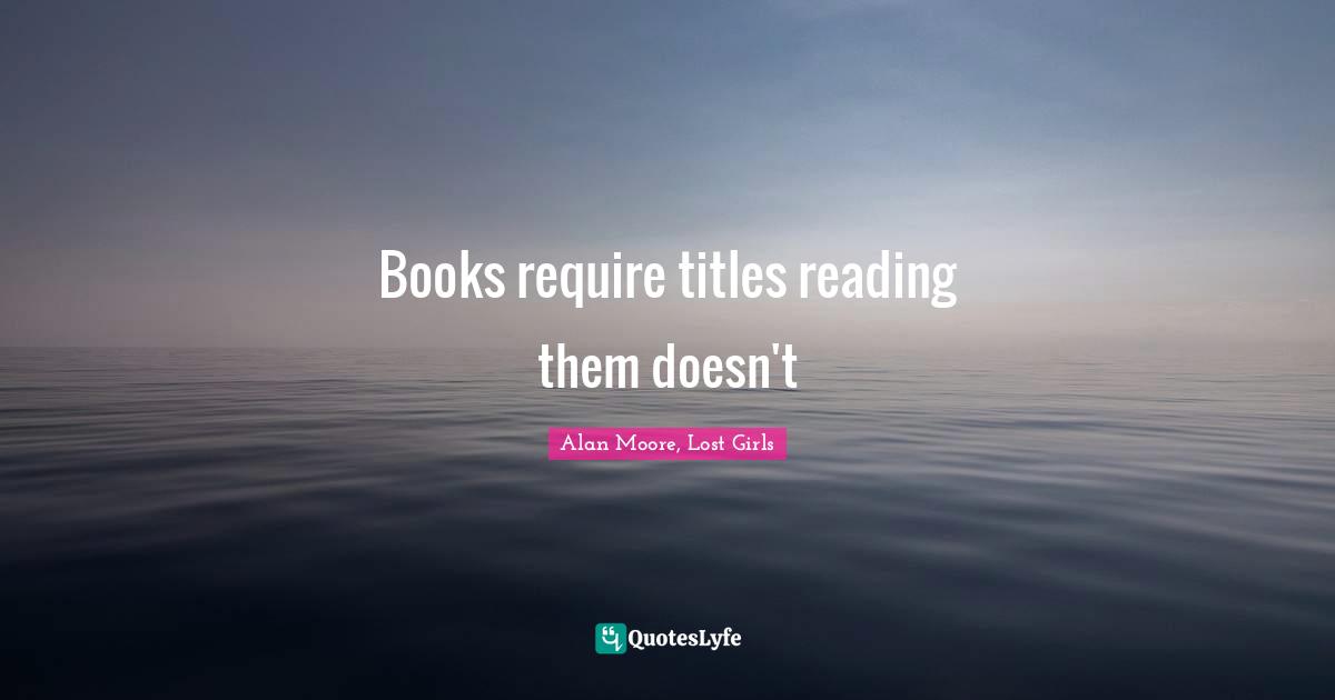 Books require titles reading them doesn't