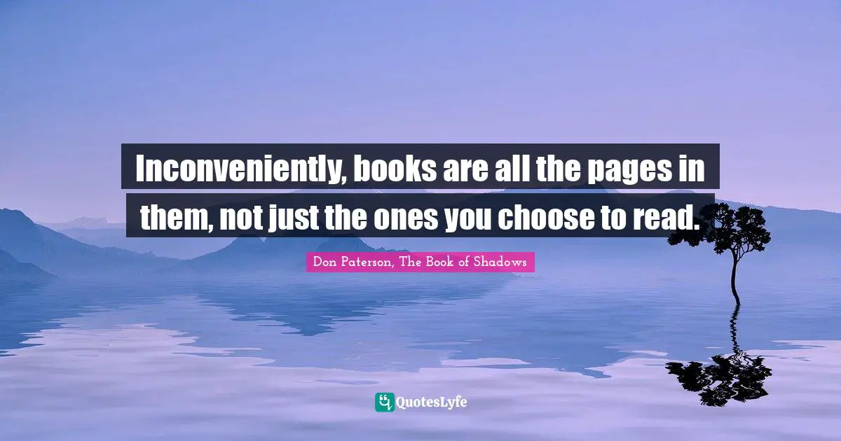 Inconveniently, books are all the pages in them, not just the ones you choose to read.