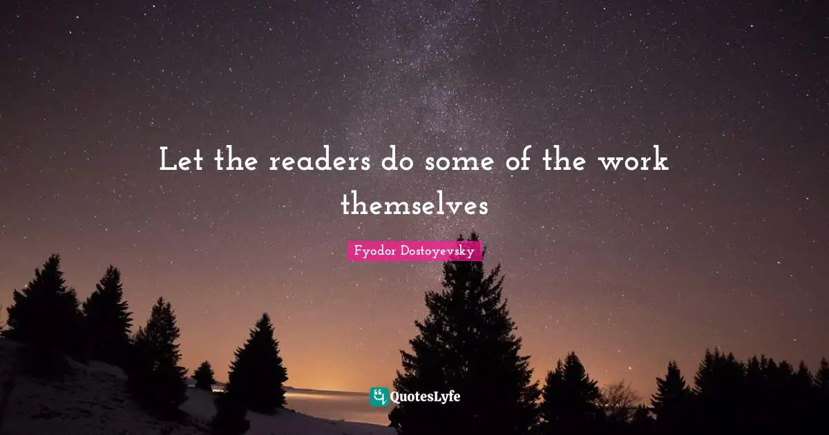 Let the readers do some of the work themselves