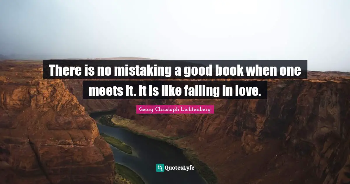 There is no mistaking a good book when one meets it. It is like falling in love.